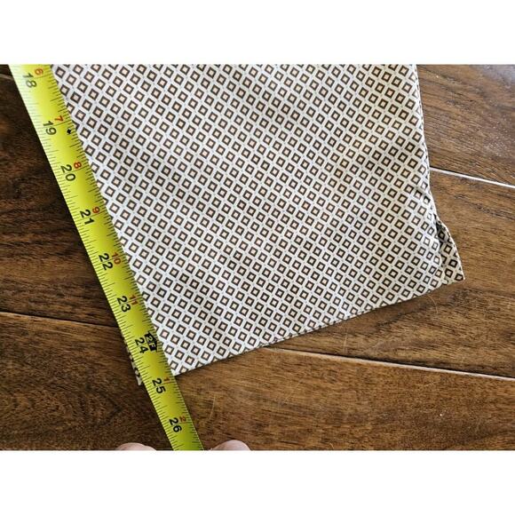 TALBOT'S Brown Beige ARGYLE Diamond CROPPED Dress Pants STRETCH Women's 14P EUC - Picture 7 of 11